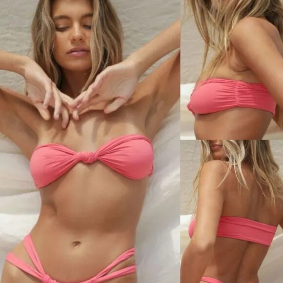 Stone Fox Swim Lele Bikini Top Sunset Pink - Picture 10 of 10